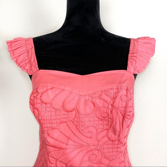 Lilly Pulitzer SARAFINA pink salmon ruffle dress - Picture 2 of 8
